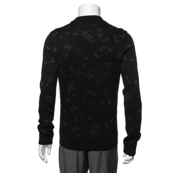 Saint Laurent Musical Note Jacquard Mohair Swtr - Picture 5 of 13